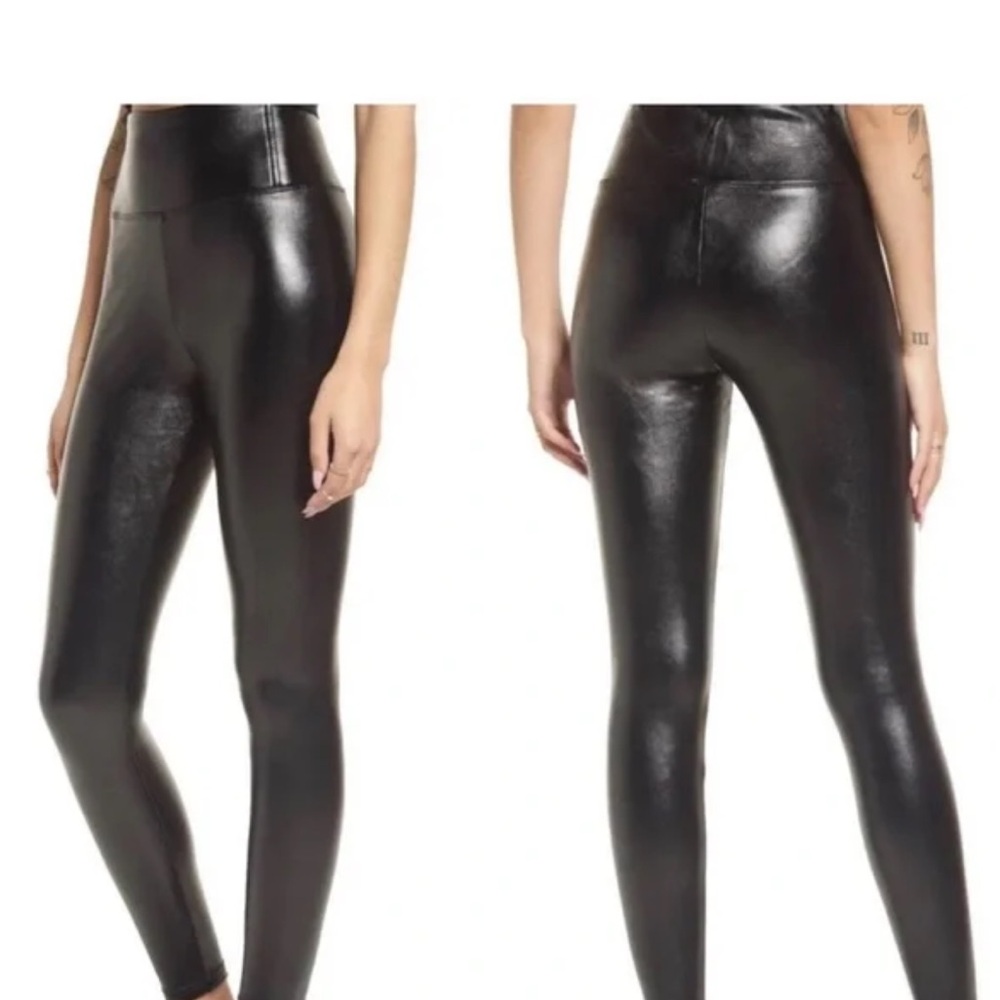 Nordstrom BP High-Waisted Black Faux Leather Leggings
